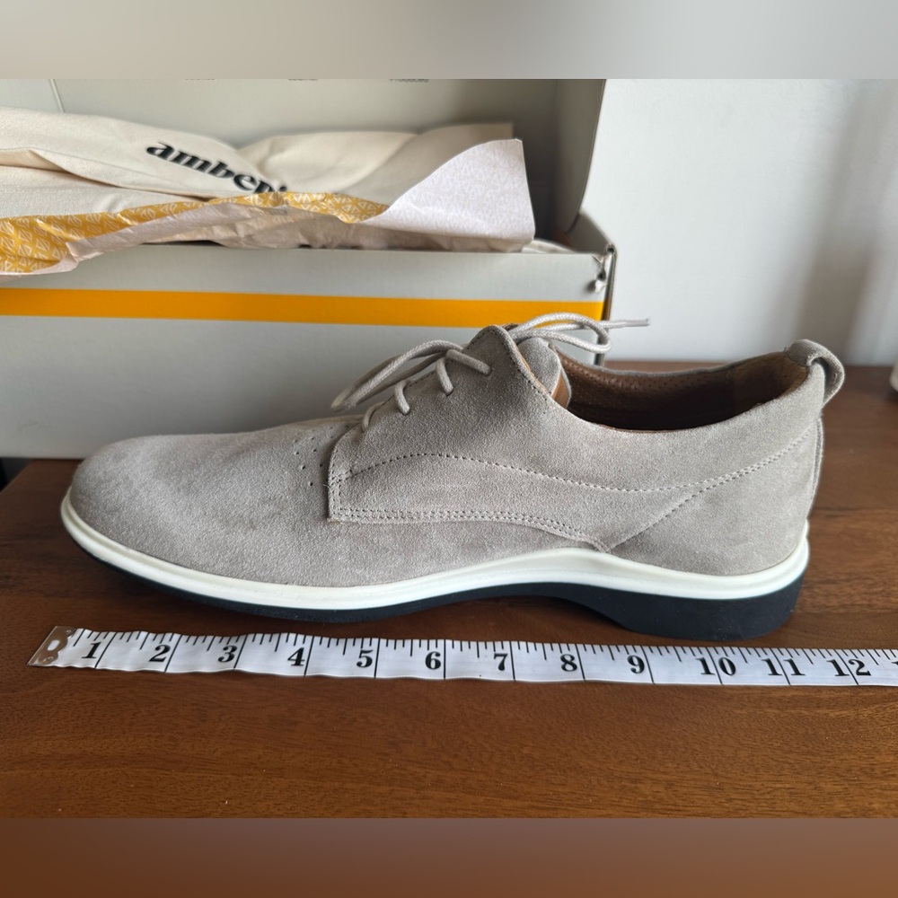 AMBERJACK Oxford Stone Grey Suede Men's Shoe size 10 excellent, like new - Picture 14 of 16